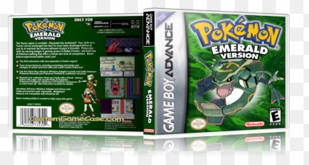 Pokemon Emerald Version - Gameboy Advance GBA Empty Custom Background Cover png