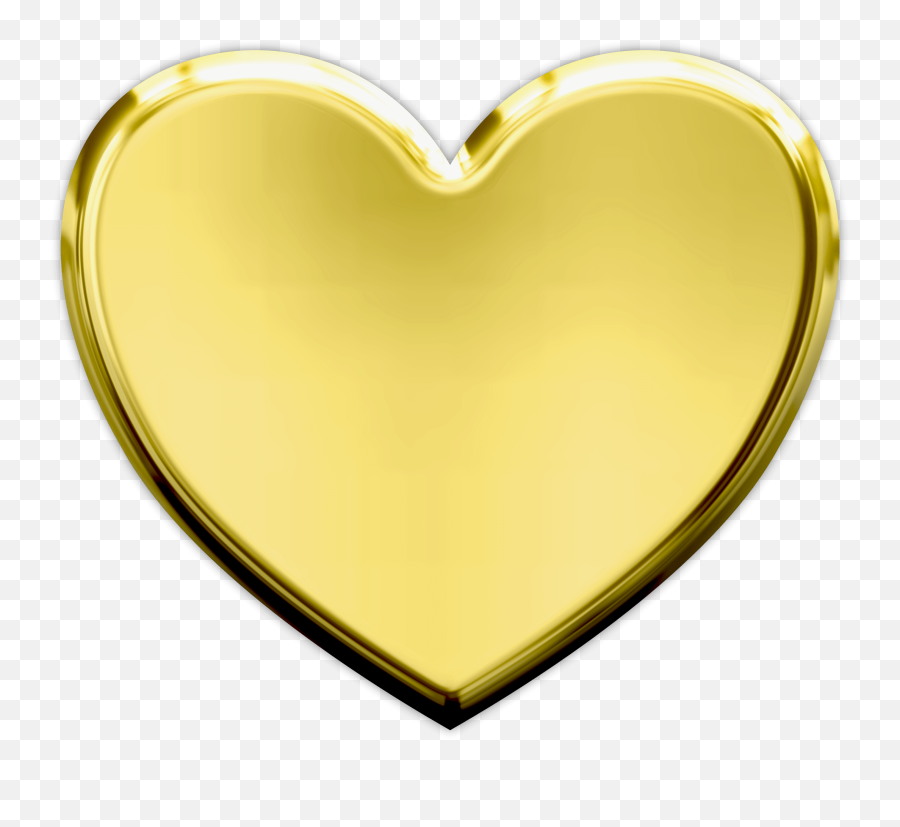 Gold Heart Png Transparent Image - Transparent Background Gold Heart Clipart,Gold Heart Png