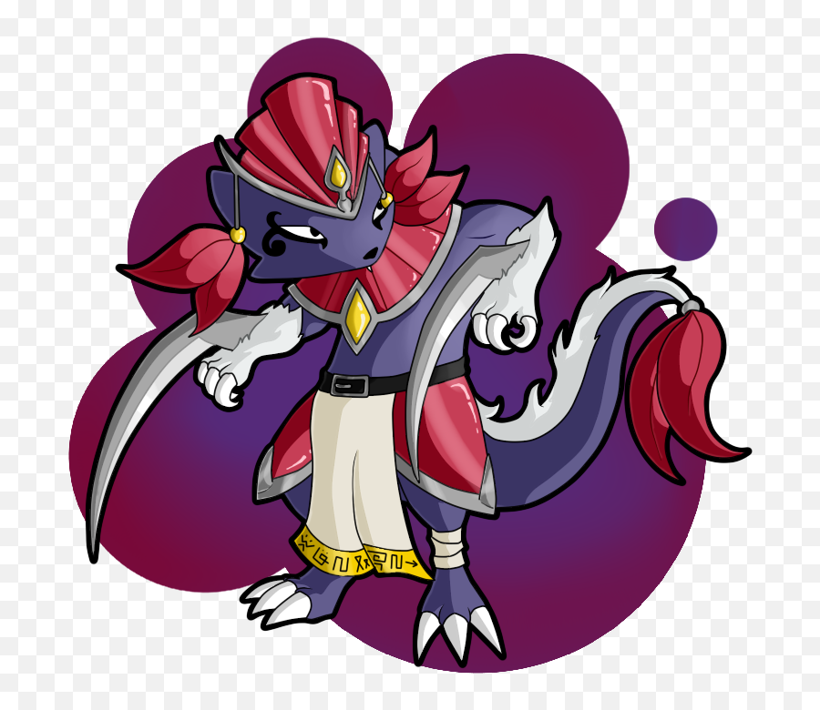 Drew Weavile As Digimon Xd - Mythical Creature Png,Weavile Png