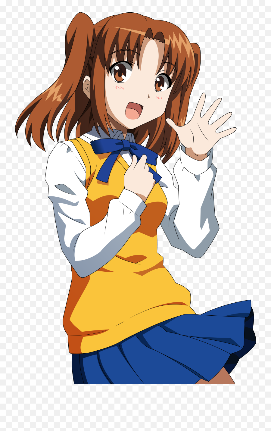 Anime Girl Waving Png - Options Fate Satsuki Yumizuka Satsuki Melty Blood,Saber Fate Icon