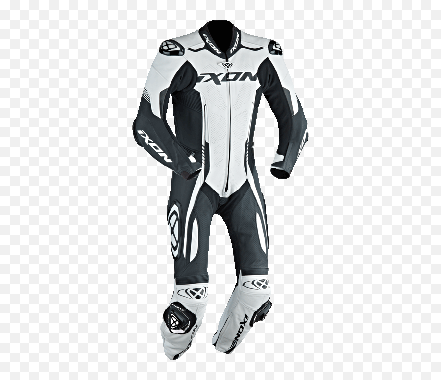 Ixon Leather Suit Vortex White Black - Ixon Vortex 2 Suit Png,Icon Motorcycle Leathers