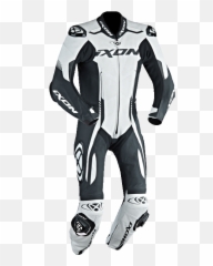 Ixon Leather Suit Vortex White Black - 2 Suit png