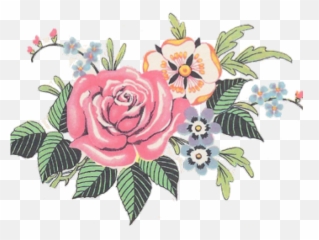 Download Hd Vintage Flower Clipart Transparent Background - Flowers png