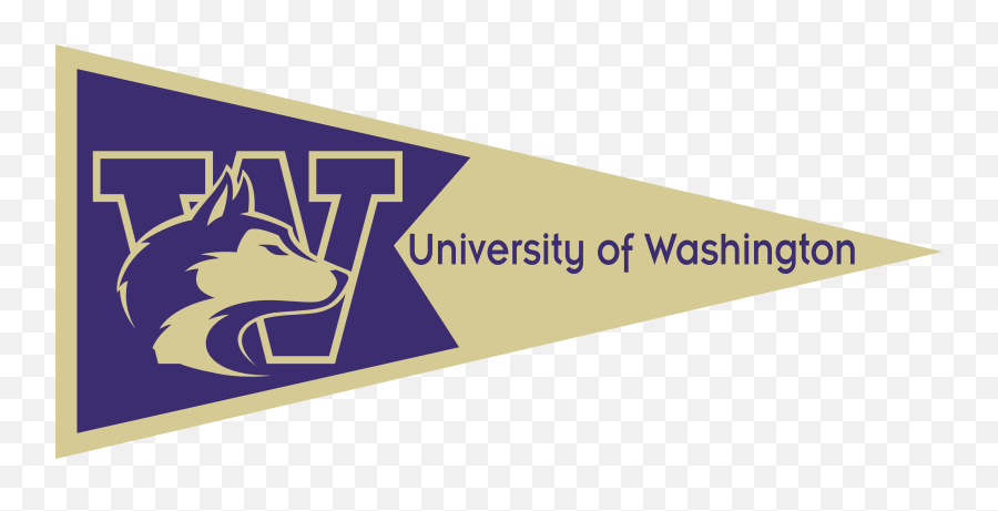 University Of Washington Seattle Pennant Transparent - University Of Washington Football Png,Pennant Png