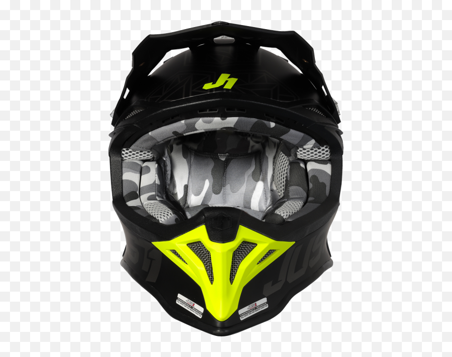 Just1 J39 Kinetic Camo Fluo Yellow Red Black Matt - Just 1 J39 Camo Yellow Fluo Black Png,Icon Camo Helmet