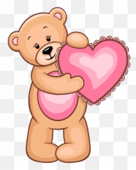 Bear Clipart Png - Teddy Bear With Heart Png,Teddy Bear Clipart Png