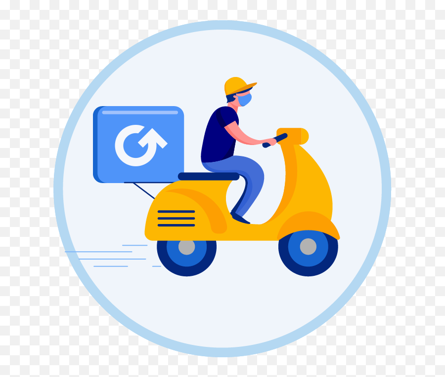 The Dish - Service Concept For Delivery Service Png,Bike Delivery Icon