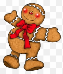 Gingerbread Man Ornament Png Clipart - Gingerbread Man Christmas Cartoon,Man Clipart Png