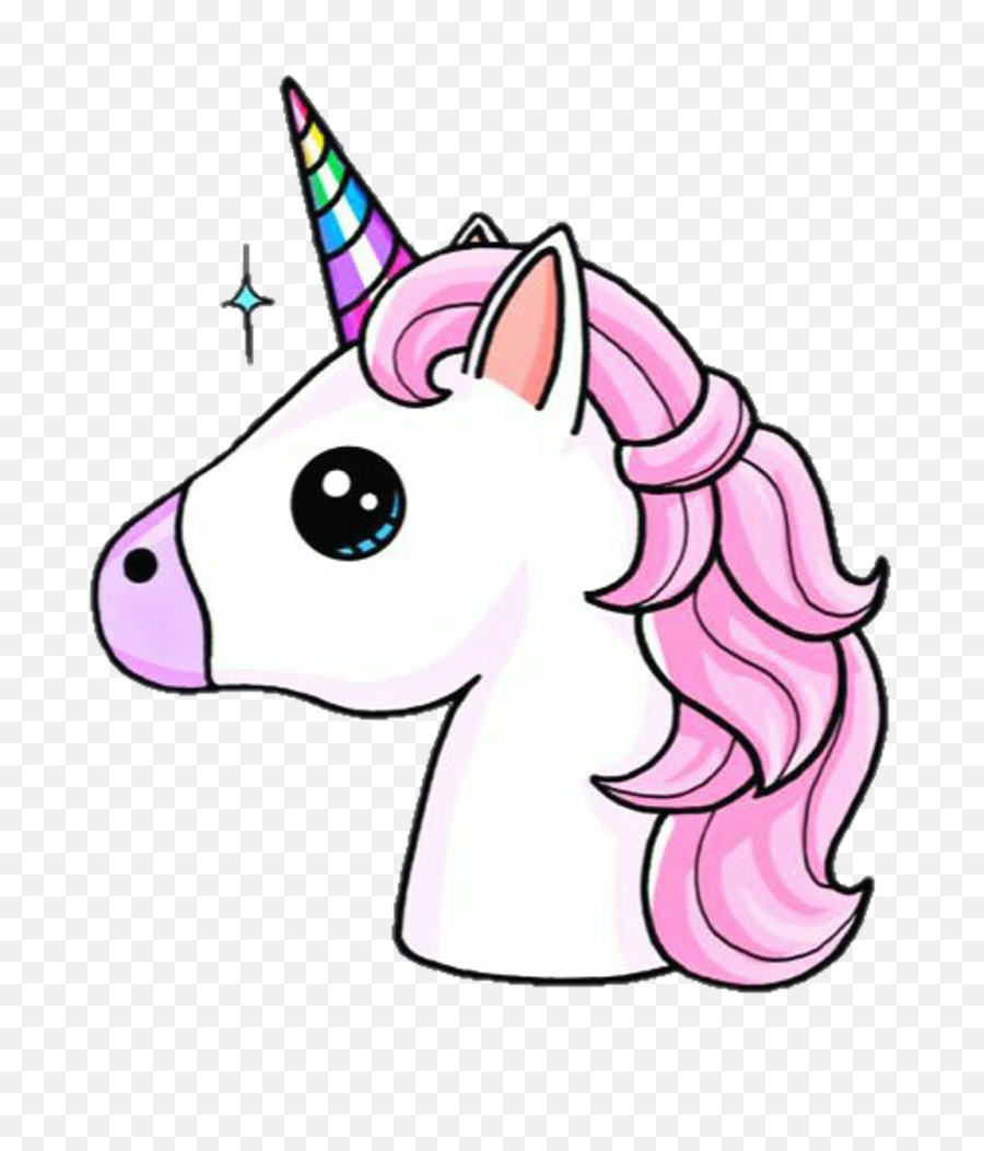 Clipart Picsart Tumblr - Cute And Easy Unicorn Drawing Png,Tumblr Overlays Png