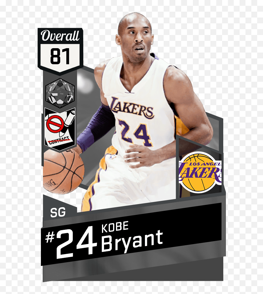 Kobe Bryant Png - Kobe Bryant Rick Barry Nba 2k17 Bryant Card Png,Kobe Bryant Transparent