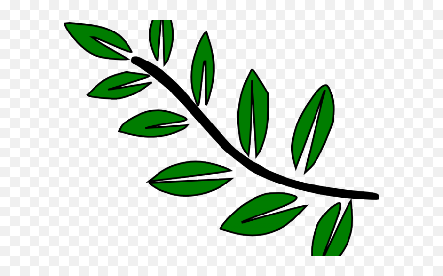 Leaves Clipart Cartoon - Leaf Branch Clip Art Png Download Tree Branch Clip Art,Leaves Clipart Png