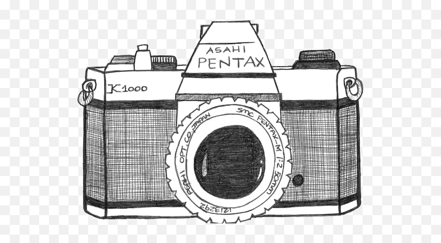 Library Of Old Time Camera Clipart Black And White Png Files - Pentax Camera Clipart,Old Camera Png