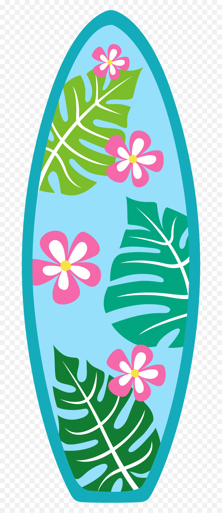 Shirt Clipart Luau - Tabla De Surf Moana Full Size Png Clipart Hawaiian Surfboard,Luau Png