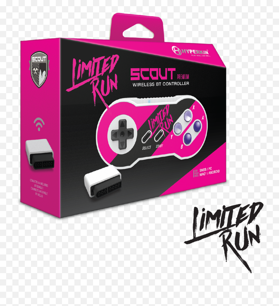 Limited Run Hyperkin Scout Wireless Snes Controller Pink - Limited Run Games Png,Snes Png