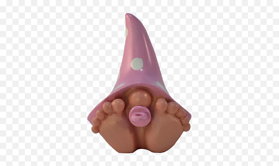 Miniature Baby Girl Gnome U201cchloeu201d U2013 The With Pink Polka Dot Hat For Fairy Garden - Girl Gnome Png,Gnome Transparent