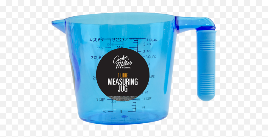 1 Litre Measuring Jug Soft Grip Handle High Quality Food Grade Plastic 20 X 13cm - Portable Network Graphics Png,Measuring Cup Png