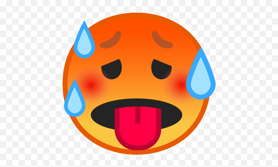 Hot Face Emoji - Hot Face Emoji Android Png,Emoji Faces Png