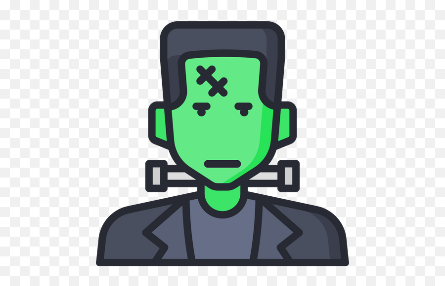 Frankenstein Icon Of Colored Outline - Cartoon Png,Frankenstein Png