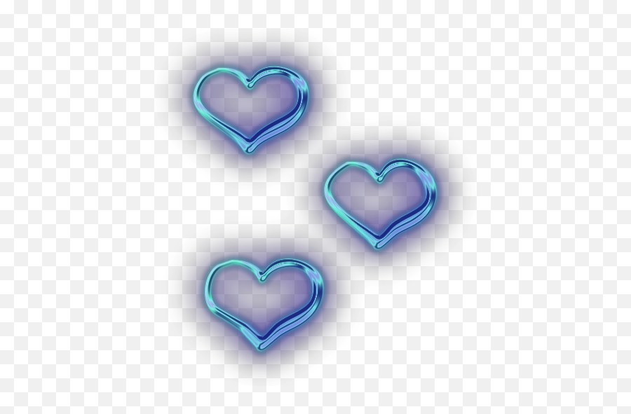 Download Hearts Heart Neon Tumblr - Blue Heart Transparent Background Png,Neon Heart Png