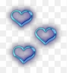 Download Hearts Neon Tumblr - Blue Transparent Background png