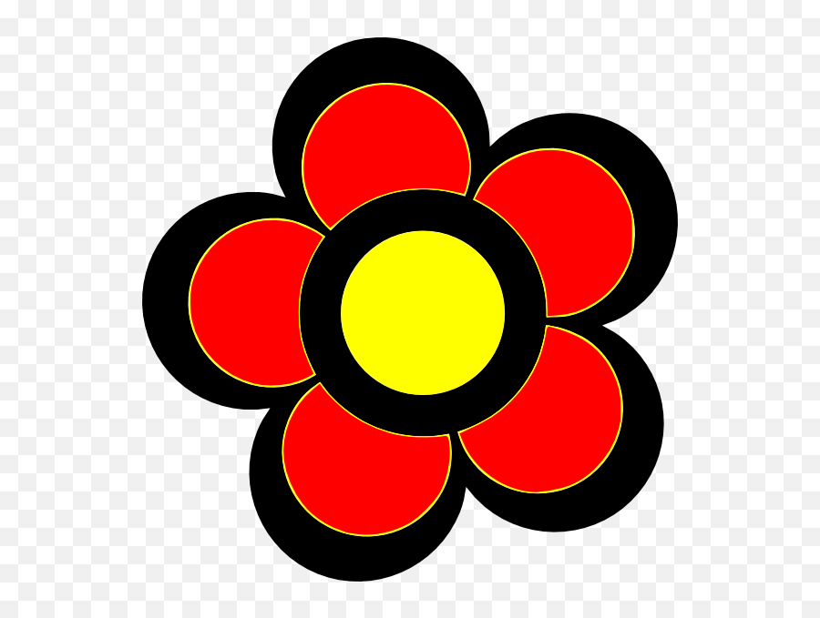 Flower Color Clip Art - Vector Clip Art Online Clip Art Colored Flower Png,Colorful Flowers Png
