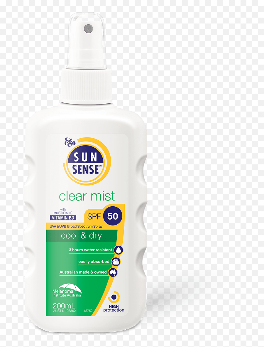 Sunsense Clear Mist Spf 50 200ml Ego Pharmaceuticals - Ego Sunsense After Sun Spray Png,Mist Transparent