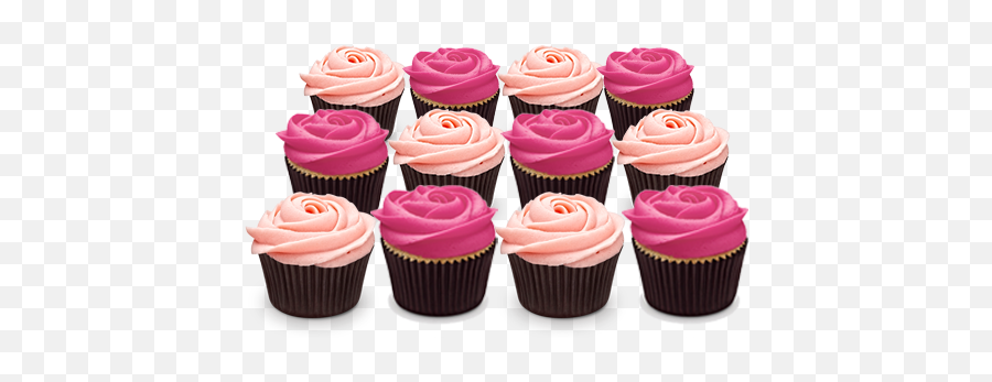 Download Hd Detail Photo Of Pink Roses - Rose Cup Cake Png Baking Cup,Cup Cake Png