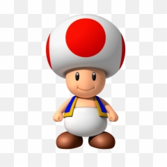 Red Toad Mario Bros Super Party - png