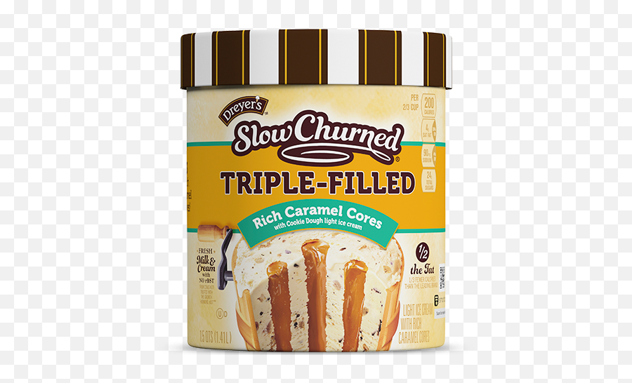 Rich Caramel Triple Filled Cores Ice Cream - Slow Churned Butter Pecan Ice Cream Png,Caramel Png