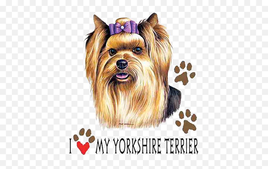 Yorkie T - Shirt I Love My Dog Png,Yorkie Png