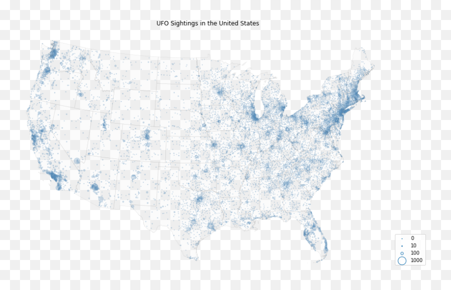 Ufo Sighting Basics - Project By Timothyrenner Dataworld Siren Head Sightings Map Png,Ufo Transparent