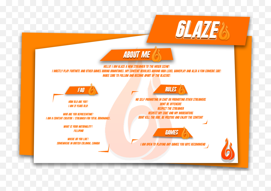 6laze - Mixer Graphic Design Png,Fortnite Logo No Text