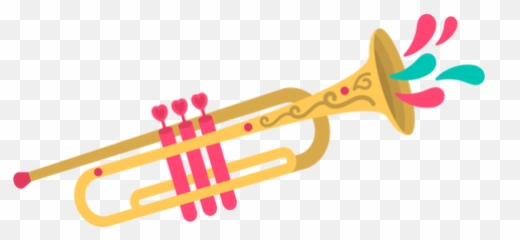 Linda Trompeta Plana - Cute Trumpet png