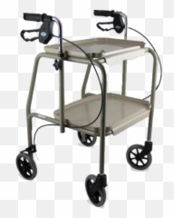 Download Hd Tray Trolley Walker Transparent Png Image - Mobility Walker With Tray,Walker Png