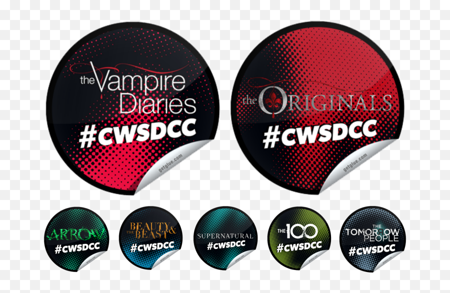 Getglueu0027s Sdcc Limited - Time Stickers Featuring The Cw Shows Vampire Diaries Png,The Cw Logo
