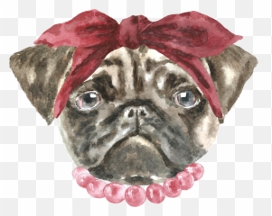 Pug Dog Art Funny Print Animal Png