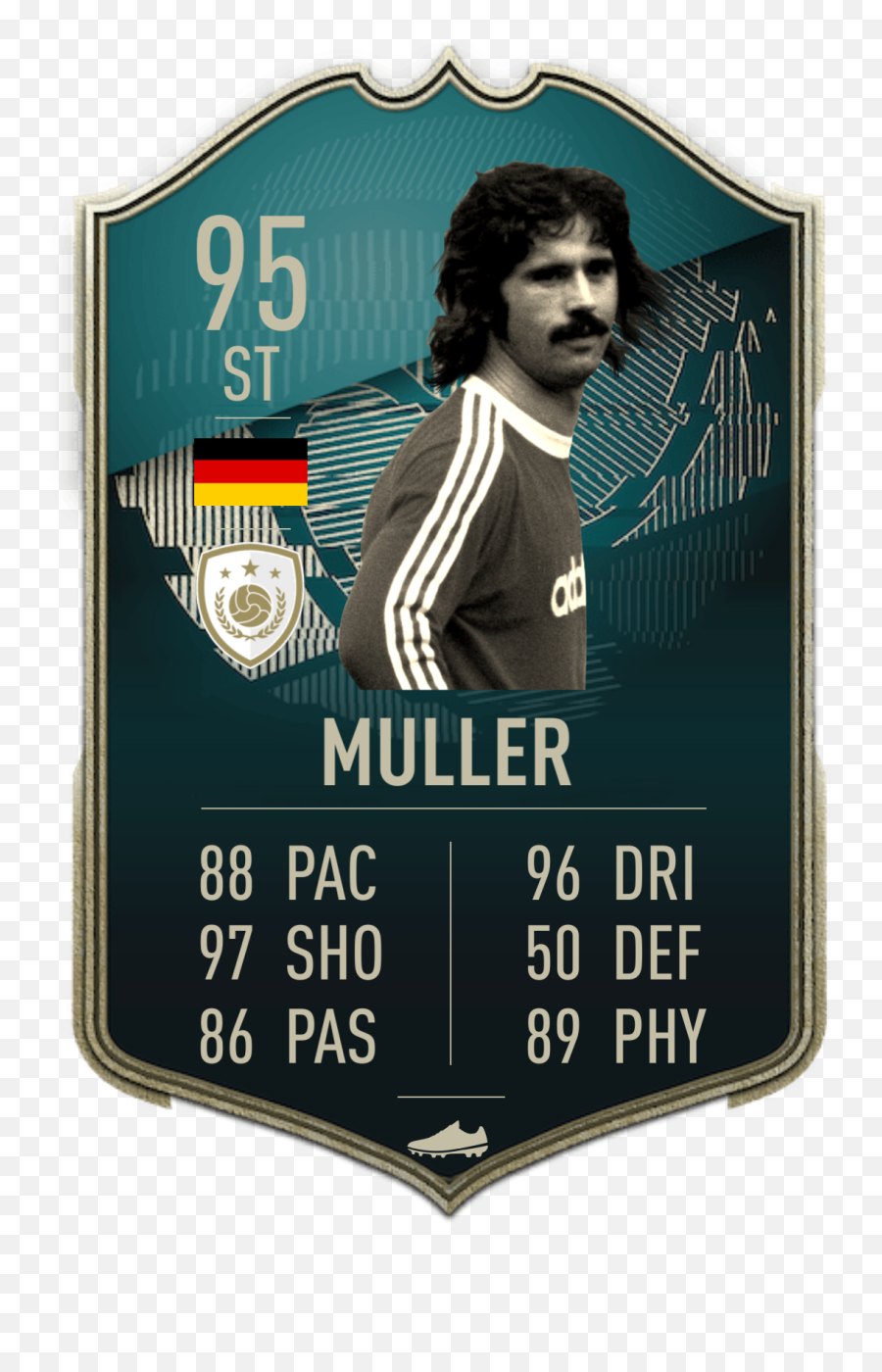 Gerd Muller Pb Icon Card - Poster Png,Seeing Icon
