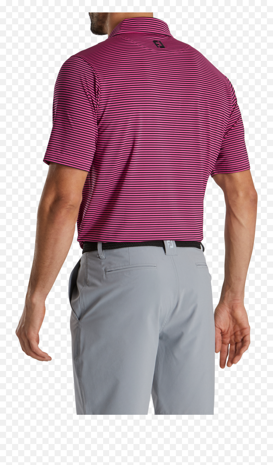Striped Golf Polo For Men Footjoy - Short Sleeve Png,Icon Field Armor Shorts
