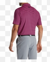 Striped Golf Polo For Men Footjoy - Short Sleeve png