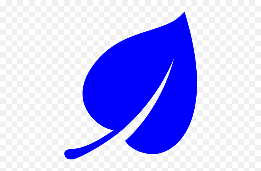 Blue Leaf Icon - Free Blue Leaf Icons Black Leaf Icon Png,Free Leaf Icon