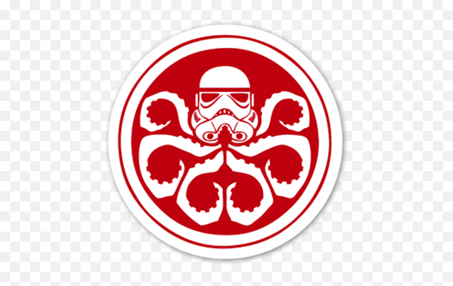 Marvel X Star Wars Stormtrooper Hydra Logo Sticker - Sticker Hydra Logo Marvel Png,Ewok Icon