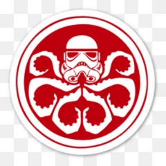 Marvel X Star Wars Stormtrooper Hydra Logo Sticker - png