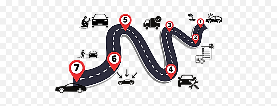 Repair Process Plan Your Vehicleu0027s - Dot Png,Winding Path Icon