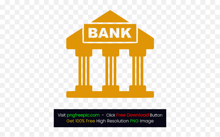 Yellow Colored Bank Icon Png - Bank Shape Symbol Png Clipart Language,Banks Icon