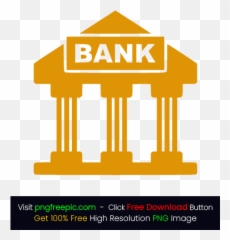 Yellow Colored Bank Icon Png - Shape Symbol Clipart Language