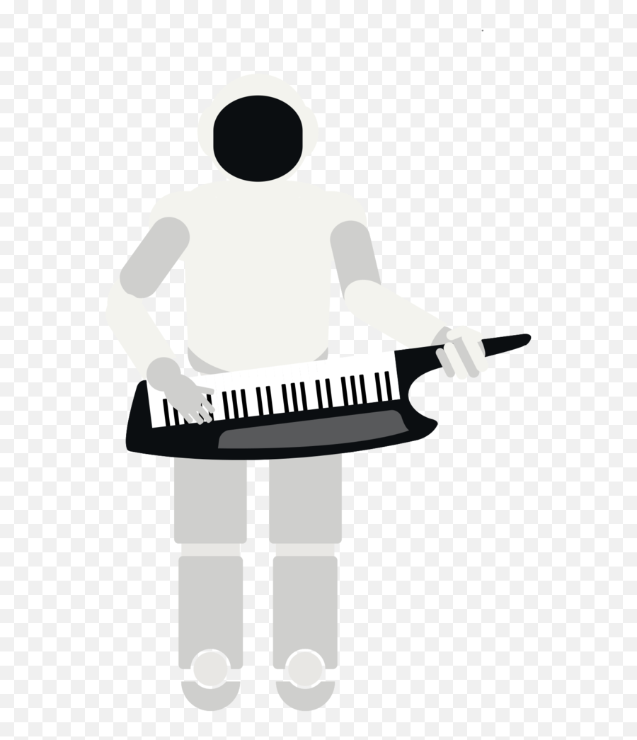 Free Robot Playing Music Keyboard 1206695 Png With - Vector Teclado Musical Vaso,Music Icon Keyboard