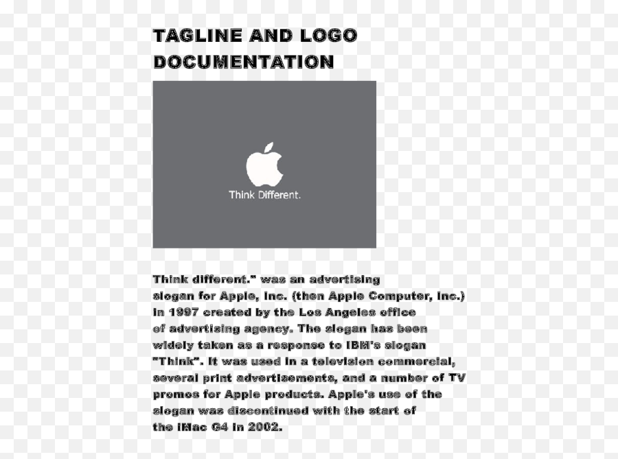 Tagline And Logo Documentation - Document Png,Apple Computer Logo