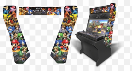 Download Hd Super Smash Bros - Super Smash Bros Arcade Arcade Up Teenage Mutant Ninja Turtles Mame Png,Arcade Cabinet Png