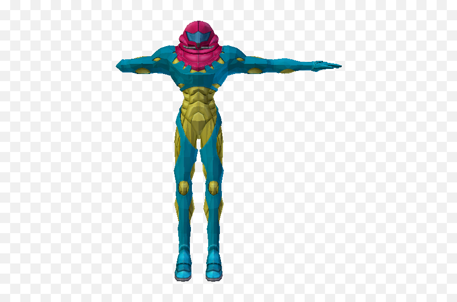 Gamecube - Metroid Prime Samus Fusion Suit The Models Metroid Prime Fusion Suit Png,Metroid Logo Png