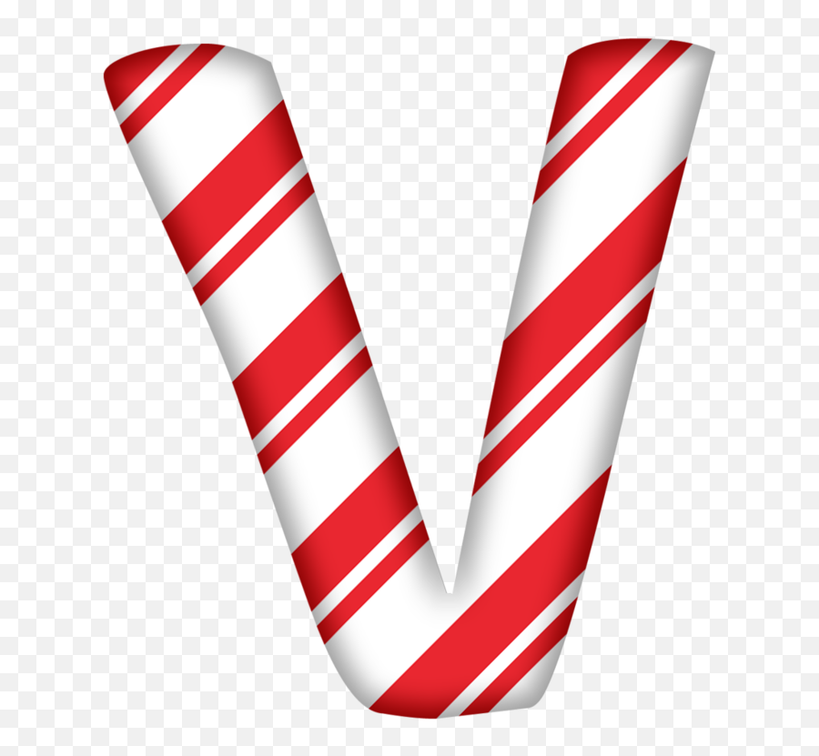 Letter V Letters And Numbers Candy Cane Yandex - Candy Cane Letter Alphabet Santa Claus Christmas Letter I Png Clipart,Candy Cane Png